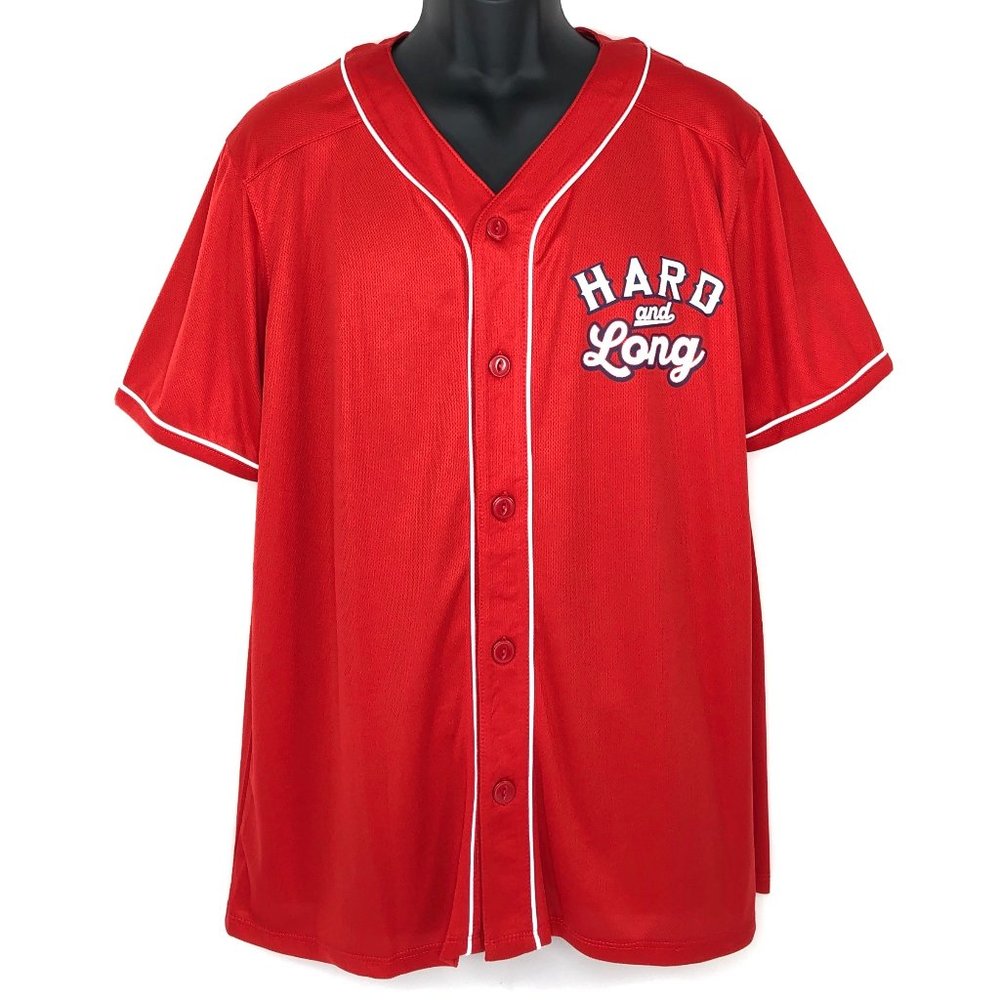 HARD and Long BATTING COACHES Baseball Jersey Red